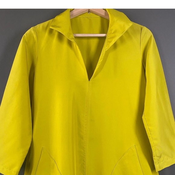 Peter Cohen silk mantle dress acid green - Picture 3 of 6